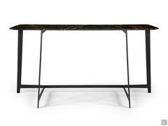 League writing desk with slim metal base