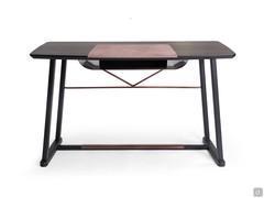 Saul living-room writing desk in Black Oak wood with an elegant and contemporary design