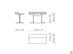 Writing desk Nelson - dimensions