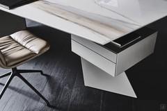 Close-up of the lacquered titanium drawer 