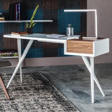 Batik cross leg desk with stationery box by Cattelan