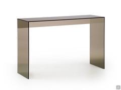 Multiglass glass console table h.90 with rear reinforcement strip (bronze finish not available)