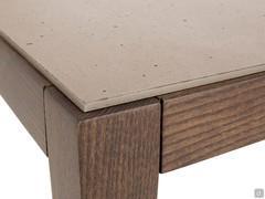 Detail of the joint between Cimento resin top and solid wood structure