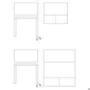 Model and measurements of the console table with extending top