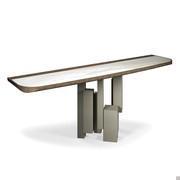 Skilyne wall console table with rounded corners