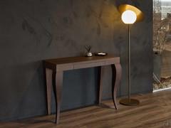 Mafalda hallway console table with 'sabre' legs giving the distinctive retro style