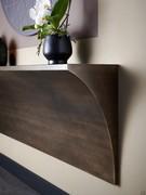 Detail of the console table Tropea, with the characteristic tapered shape structure