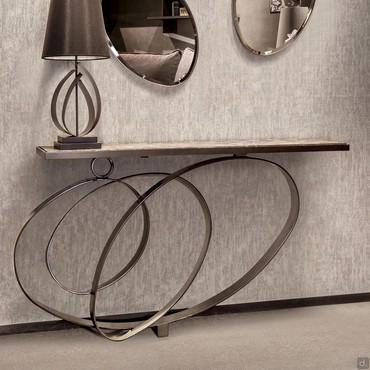 Console table with curved iron frame Rodin by Cantori