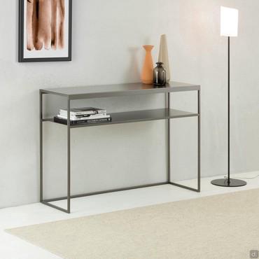 Chelsea minimal metal and glass console table