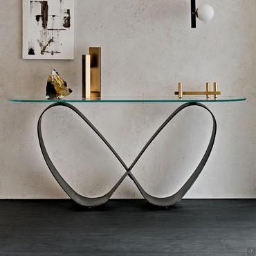 Designer crystal console table Butterfly by Cattelan