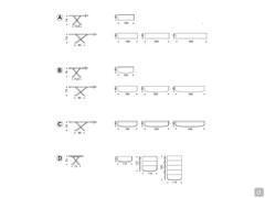 Models and dimensions of the Terminal console table by Cattelan: A) fixed with debarked edge B) fixed with beveled corners C) fixed with ceramic stone insert D) fixed and extendable up to 122 or 200 cm