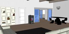 3D Open Space Design - living room view