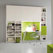 Almond Bookcase Accessories - bridge bookcase with doors and drawers