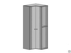 Custom width for hinged corner wardrobes