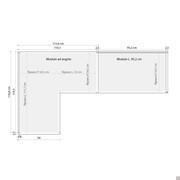 Corner element for Player walk-in closet - technical diagrams