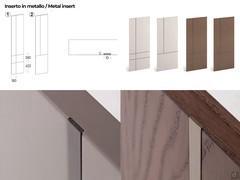 Back and sides for Lounge back-finished cabinet - Machining with "Metal insert" mm 10 thick 2 ("version 1" with n.2 horizontal + n.1 vertical or "version 2" with n.1 horizontal + n.1 vertical)