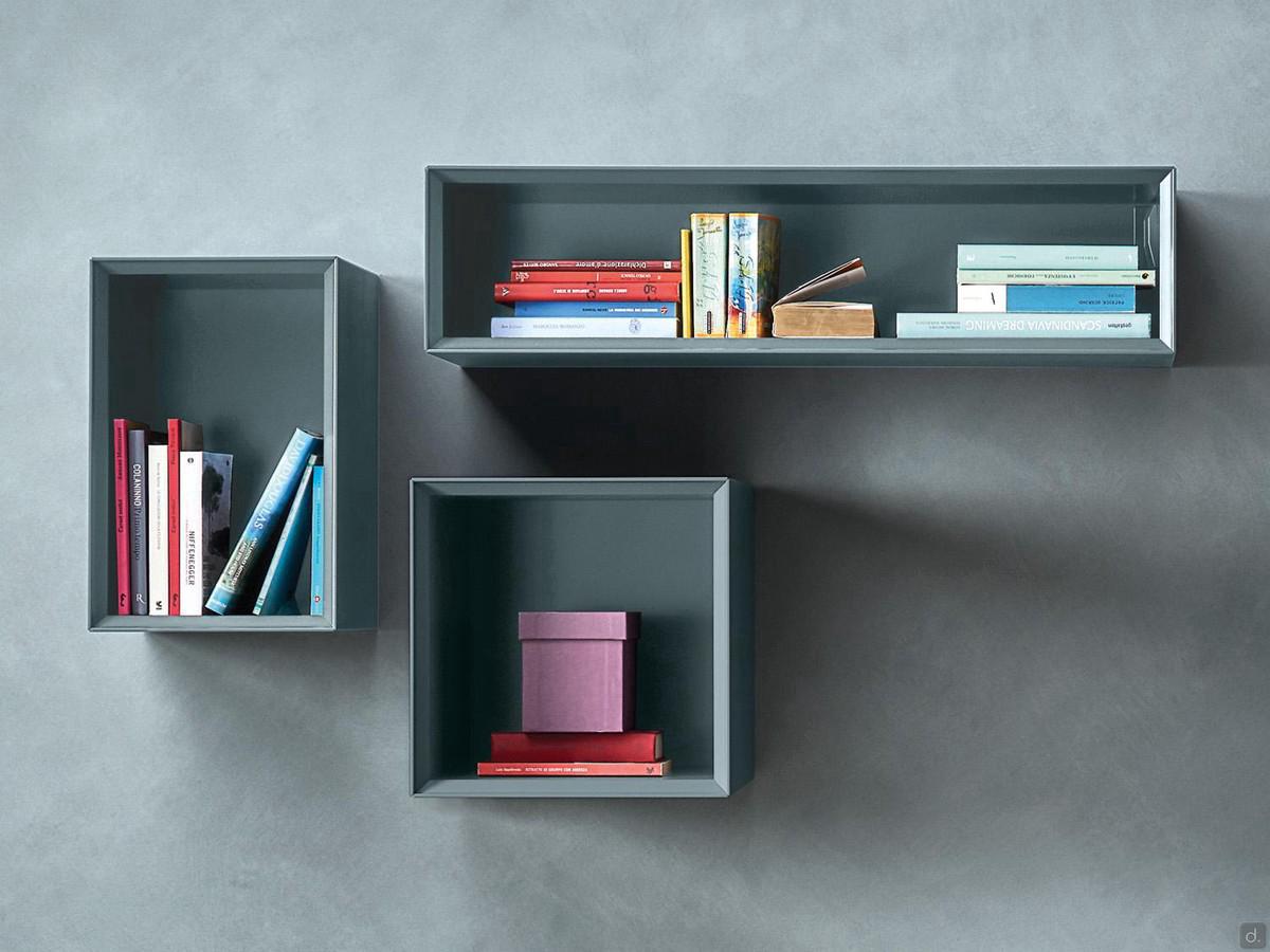 California open bookcase wall unit, in different sizes with both square and rectangular shapes