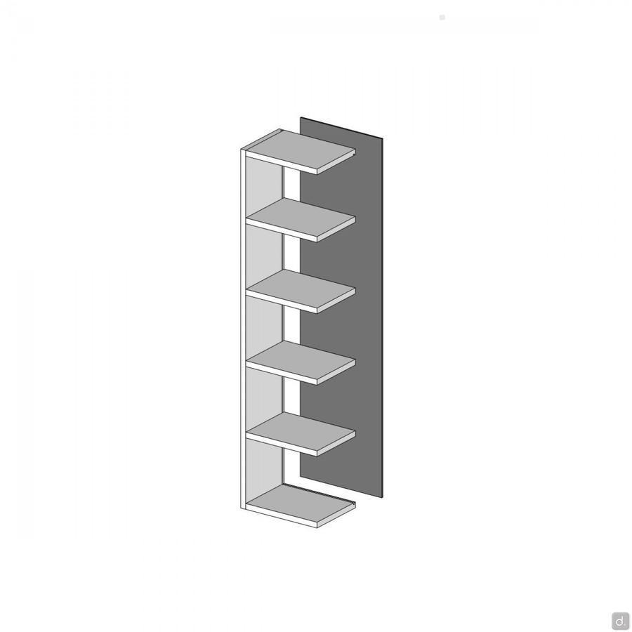 Single back panels for Almond modular bookcase