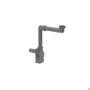 Space-saving" universal siphon in grey plastic, suitable for all washbasin types 