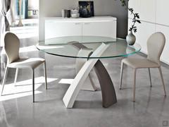 Eliseo table with tricolour base