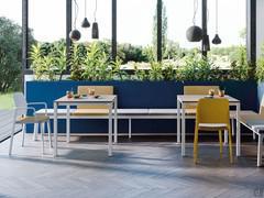 Egon square tables are perfect in a dining area or cafe