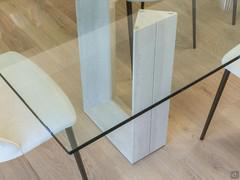 Detail of travertine marble plinths - customer photo