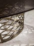 Details of the iron base of Cantori's Isidoro table, laser-cut and bent to give the three-dimensional effect