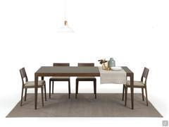 Damon dark ash dining table painted in Tobacco