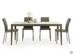 Damon table with grey ashwood structure and resin top