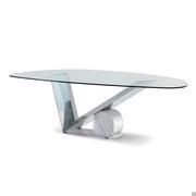 Valentinox table with stainless steel base by Cattelan 