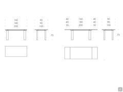 Brooklyn table - Models and measurements 