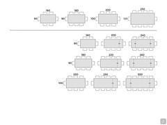 Brooklyn extendable table - Table seats scheme