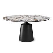 Yoda round table by Cattelan with marble-effect Keramik stone top