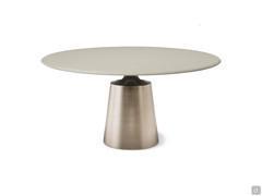 Yoda round table by Cattelan with brushed clay top