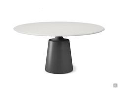 Yoda round table by Cattelan with brushed clay top