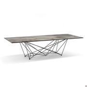 Gordon design table by Cattelan with metal base