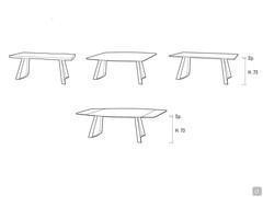 Eddard dining table - Overview of fixed and extending models