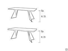 Jeor dining table - Diagram of models 