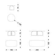 Table Tolomeo, dimensions