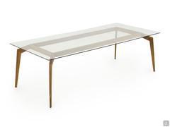 Ethan table with solid wood structure