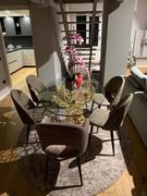 Oval glass and gold table Mondrian by Cantori - customer photo