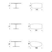 Model and measurements of Ipanema keramik stone table