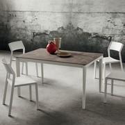 Finnigan table in the fixed model with recatangular top in HPL melamine Botticino 5555