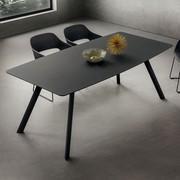 Jason table with Fenix melamine top in Ingo Black