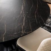 Detail of the table top called Soho by Cattelan in Matt Portoro Keramik stone