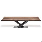 Stratos wooden table by Cattelan with irregular edge