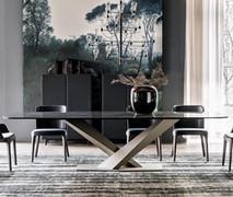 Stratos cross frame table by Cattelan