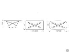 Rectangular dining table Marathon by Cattelan - models and sizes