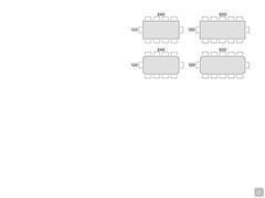 Marathon table by Cattelan - Table seats scheme