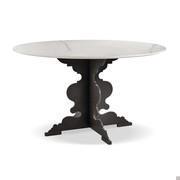 Round table Romeo with SV4 calacatta ceramic stone top